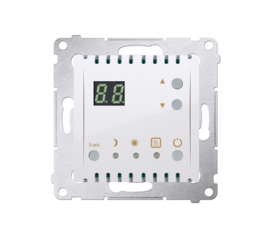 Regulator temperatury z wyświetlaczem (czujnik wewnętrzny) biały DTRNW.01/11