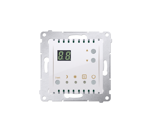 Regulator temperatury z wyświetlaczem (czujnik wewnętrzny) biały DTRNW.01/11