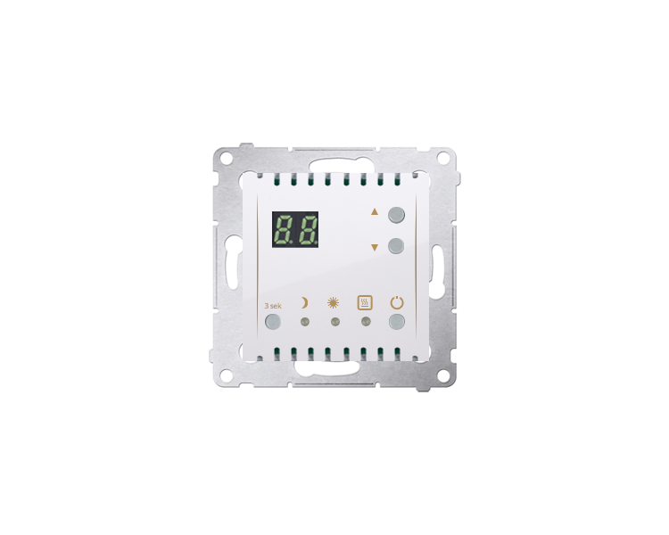 Regulator temperatury z wyświetlaczem (czujnik wewnętrzny) biały DTRNW.01/11