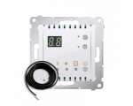 Regulator temperatury z wyświetlaczem z czujnikiem zewnętrzym (sonda) biały DTRNSZ.01/11