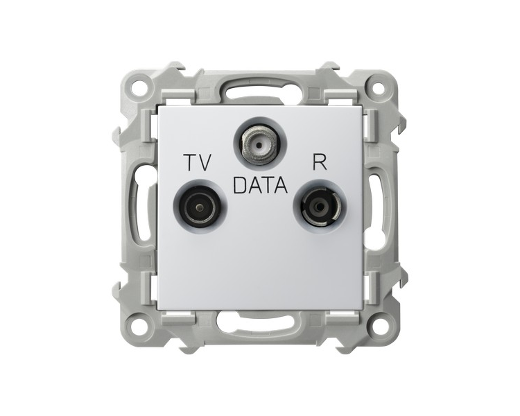 Gniazdo RTV-DATA białe Ospel Szafir GPA-ZD/m/00