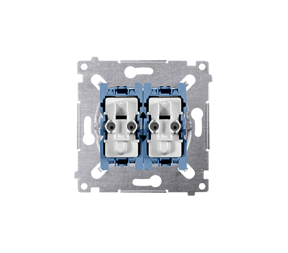 Łącznik krzyżowy podwójny (mechanizm) 10AX 250V, szybkozłącza, nie dotyczy SW7/2XM