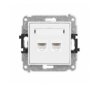 ICON Gniazdo komputerowe 2xRJ45, kat. 5e, 8-stykowy biały Karlik IGK-2