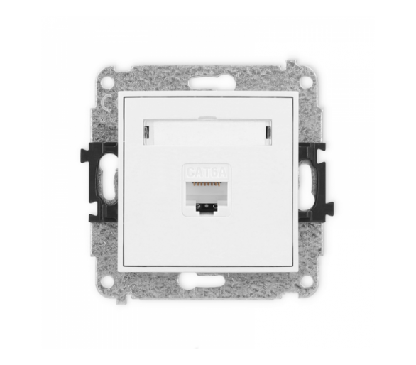 ICON Gniazdo komputerowe 1xRJ45, kat. 6A, 8-stykowy biały Karlik IGK-7