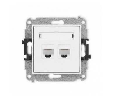 ICON Gniazdo komputerowe 2xRJ45, kat. 6A, 8-stykowy biały Karlik IGK-8