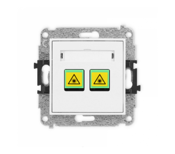 ICON Gniazdo światłowodowe optyczne podwójne biały Karlik IGOP-2