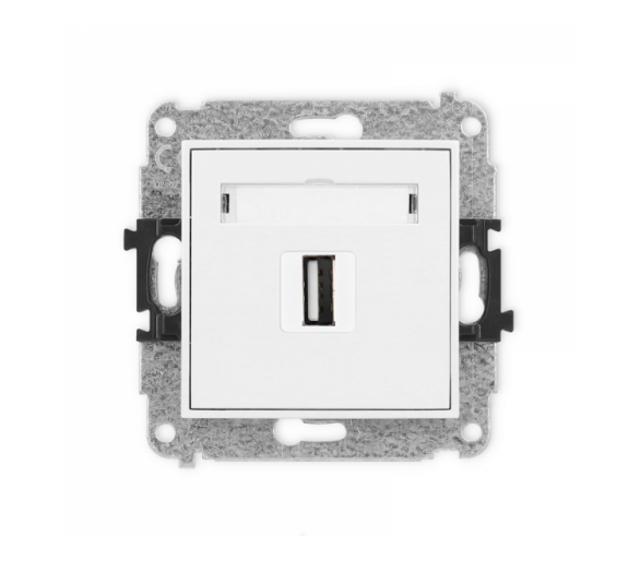 ICON Gniazdo pojedyncze USB A-A 2.0 biały Karlik IGUSB-1