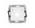 ICON Gniazdo antenowe multimedialne pojedyncze bez modułu (standard Keystone) biały Karlik IGM-1P