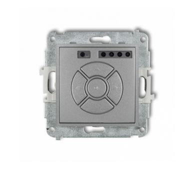 ICON Elektroniczny sterownik żaluzjowy (przycisk strefowy) srebrny metalik Karlik 7ISR-5