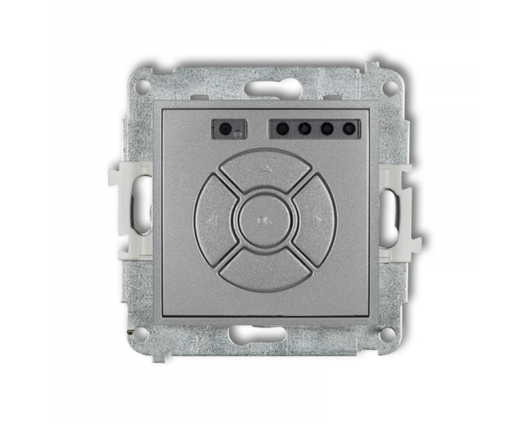 ICON Elektroniczny sterownik żaluzjowy (przycisk strefowy) srebrny metalik Karlik 7ISR-5
