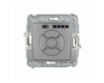 ICON Elektroniczny sterownik żaluzjowy (przycisk centralny/dodatkowy) srebrny metalik Karlik 7ISR-6