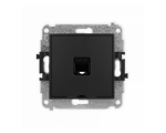 ICON Gniazdo komputerowe 1xRJ45, kat. 5e, 8-stykowy, bez pola opisowego czarny mat Karlik 12IGKBO-1