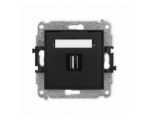 ICON Gniazdo pojedyncze USB A-A 2.0 czarny mat Karlik 12IGUSB-1