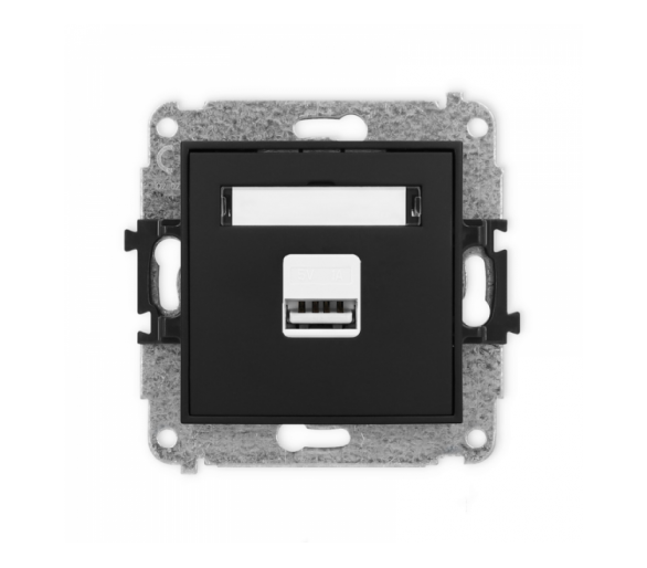 ICON Ładowarka pojedyncza 1xUSB, 5V, 1A czarny mat Karlik 12ICUSB-1