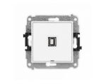 ICON Gniazdo pojedyncze USB A-B 2.0, bez pola opisowego biały mat Karlik 25IGUSBBO-3