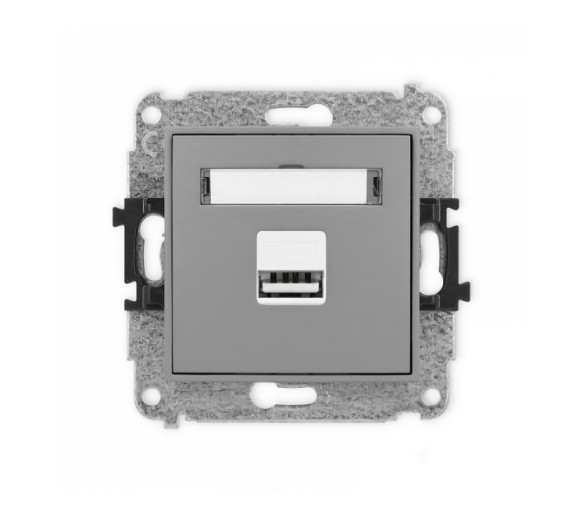 ICON Ładowarka pojedyncza 1xUSB, 5V, 1A szary mat Karlik 27ICUSB-1