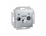 Gniazdo antenowe R-TV-DATA tłum.:10dB aluminiowy, metalizowany 1591048-026