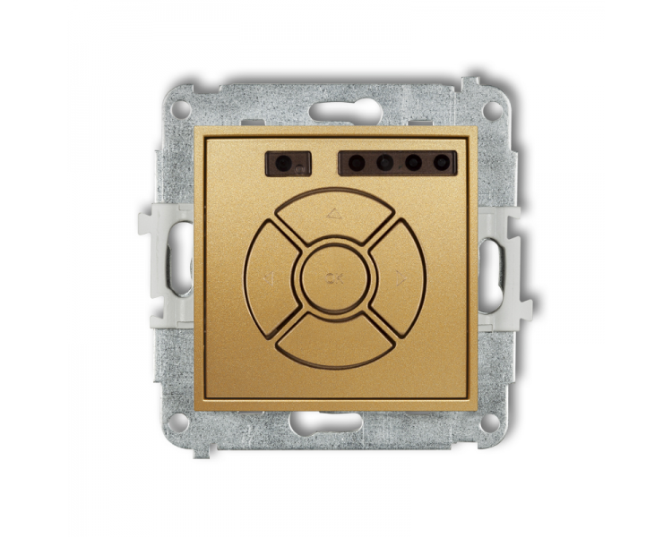 ICON Elektroniczny sterownik żaluzjowy (przycisk centralny/dodatkowy) złoty Karlik 29ISR-6