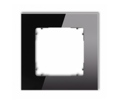 ICON Ramka uniwersalna pojedyncza kwadratowa - efekt szkła (ramka: czarna, spód: grafitowy mat) czarny Karlik 12-28-IRSK-1
