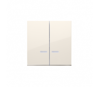 Klawisze podwójne z oczkiem do mechanizmów: SW6/2XLM, SW7/2XM, SW6P1M kremowy DKW9L/41