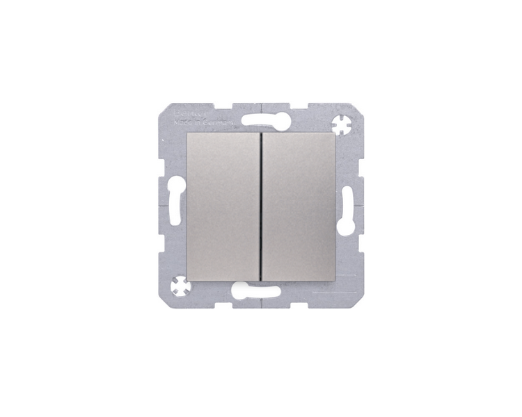 Przycisk zwierny podwójny aluminium mat Berker B.Kwadrat/B.3/B.7