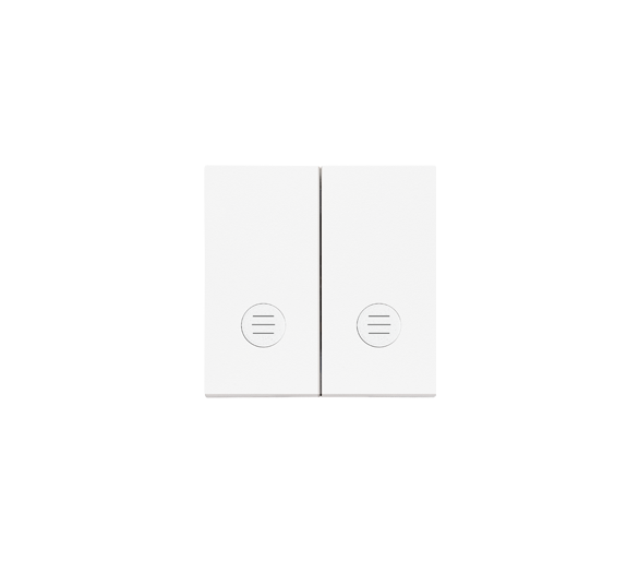 Klawisz podwójny z oczkami do: SW5L2M, SW6/2L2M, SW7/2L2M, Biały mat Simon 55 TKW5L2/111