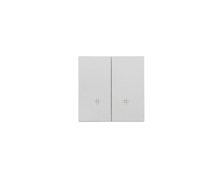 Klawisz podwójny z piktogramami krzyżowymi do: SW7/2M, SW6/2WM, Aluminium mat Simon 55 TKW7/2/143