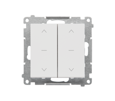 Klawisz podwójny do łącznika i przycisku roletowego podwójnego: SZP2M, SZW2M, Jasnoszary mat Simon 55 TKZW2/114