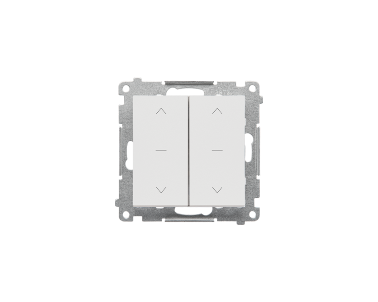 Klawisz podwójny do łącznika i przycisku roletowego podwójnego: SZP2M, SZW2M, Jasnoszary mat Simon 55 TKZW2/114