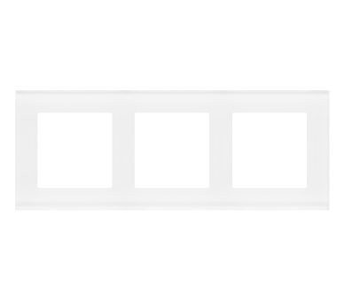 Ramka 3-krotna Nature, Szkło mrożone białe Simon 55 TRN3/170