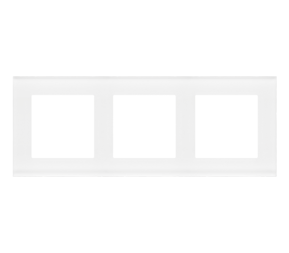 Ramka 3-krotna Nature, Szkło mrożone białe Simon 55 TRN3/170