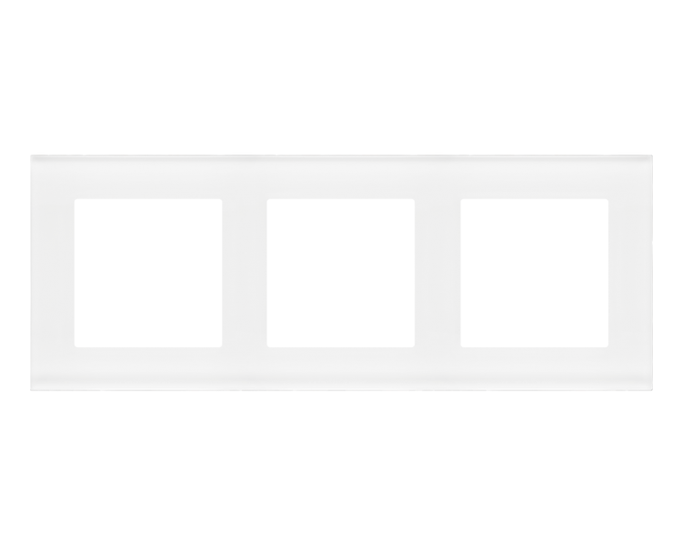 Ramka 3-krotna Nature, Szkło mrożone białe Simon 55 TRN3/170