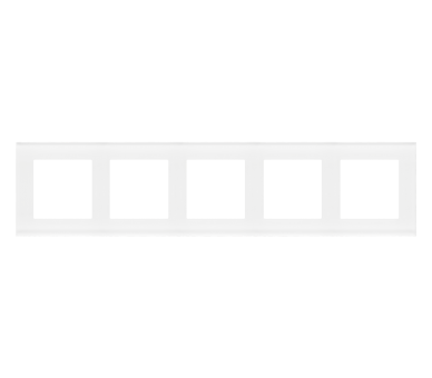 Ramka 5-krotna Nature, Szkło mrożone białe Simon 55 TRN5/170
