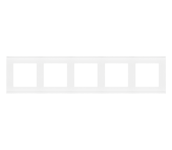 Ramka 5-krotna Nature, Szkło mrożone białe Simon 55 TRN5/170