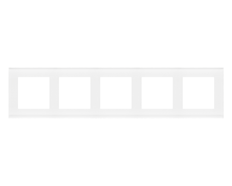 Ramka 5-krotna Nature, Szkło mrożone białe Simon 55 TRN5/170