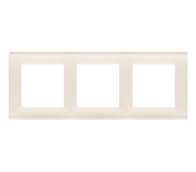 Ramka 3-krotna Nature, Szkło mrożone kremowe Simon 55 TRN3/171