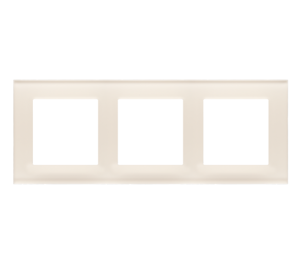 Ramka 3-krotna Nature, Szkło mrożone kremowe Simon 55 TRN3/171