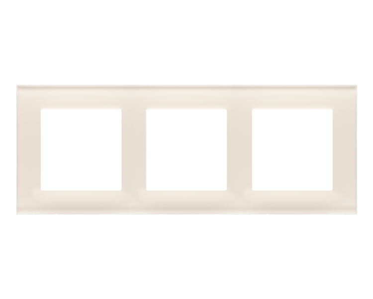 Ramka 3-krotna Nature, Szkło mrożone kremowe Simon 55 TRN3/171