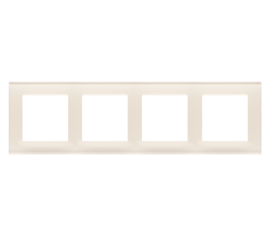 Ramka 4-krotna Nature, Szkło mrożone kremowe Simon 55 TRN4/171