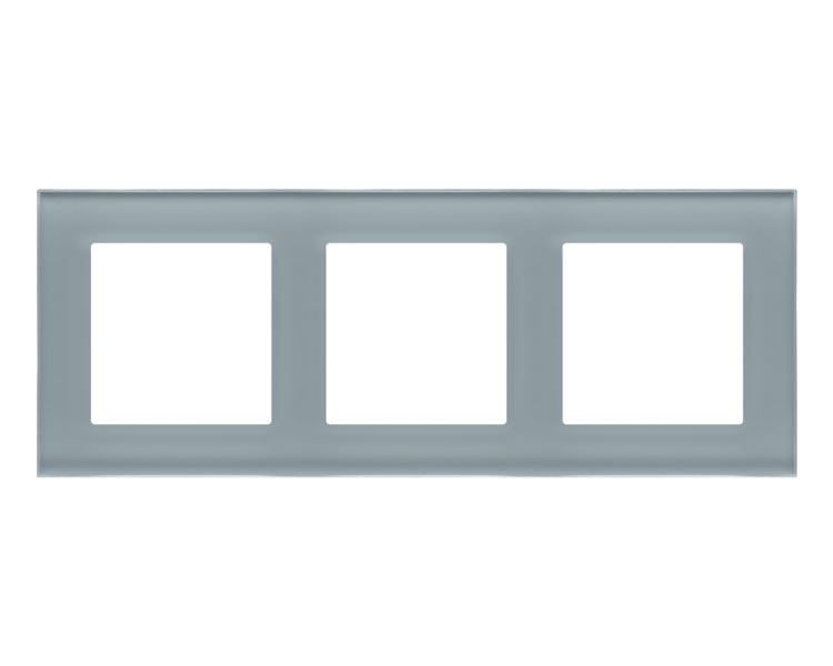 Ramka 3-krotna Nature, Szkło mrożone szare Simon 55 TRN3/176