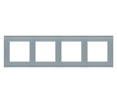 Ramka 4-krotna Nature, Szkło mrożone szare Simon 55 TRN4/176
