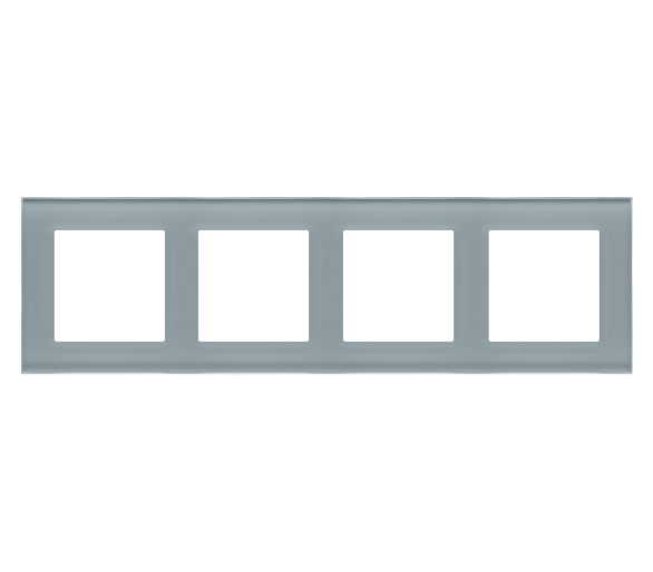 Ramka 4-krotna Nature, Szkło mrożone szare Simon 55 TRN4/176