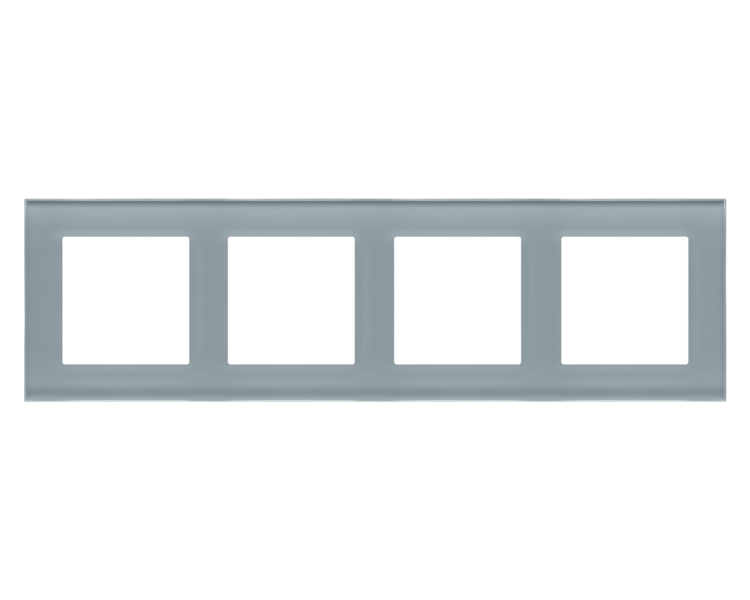 Ramka 4-krotna Nature, Szkło mrożone szare Simon 55 TRN4/176