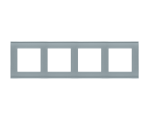 Ramka 4-krotna Nature, Szkło mrożone szare Simon 55 TRN4/176