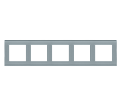 Ramka 5-krotna Nature, Szkło mrożone szare Simon 55 TRN5/176