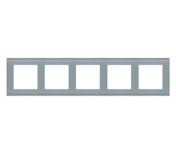 Ramka 5-krotna Nature, Szkło mrożone szare Simon 55 TRN5/176
