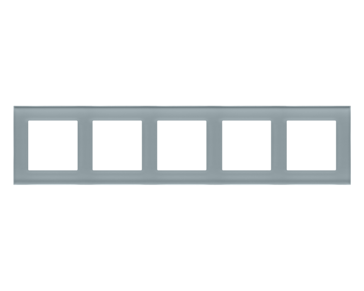 Ramka 5-krotna Nature, Szkło mrożone szare Simon 55 TRN5/176