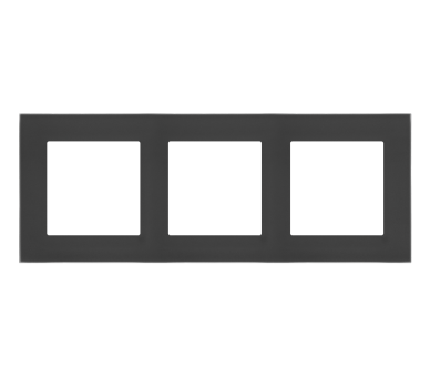 Ramka 3-krotna Nature, Szkło mrożone czarne Simon 55 TRN3/179