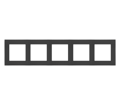 Ramka 5-krotna Nature, Szkło mrożone czarne Simon 55 TRN5/179