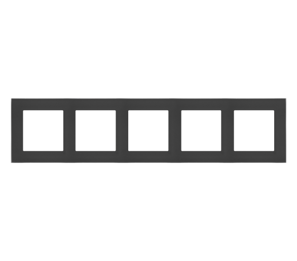 Ramka 5-krotna Nature, Szkło mrożone czarne Simon 55 TRN5/179